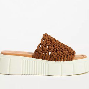 Maeve by Anthropologie Crotchet Platform Sandals - Brown - Women's 8.5 - NIB